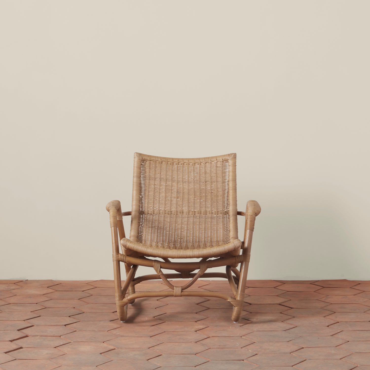 bodega wicker lounge chair in natural