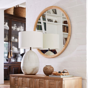 paloma large round mirror over sideboard