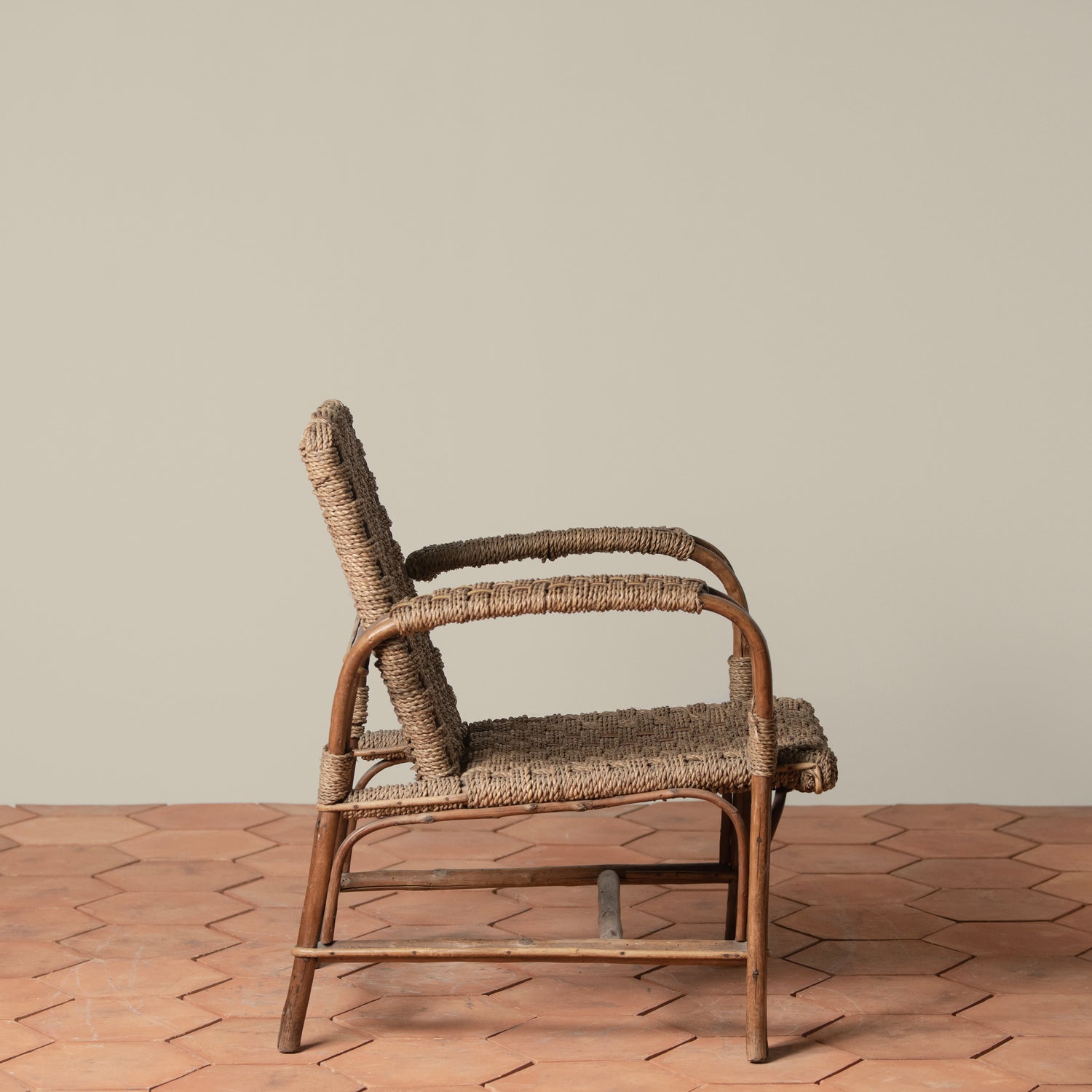 Vintage Basketweave Lounge Chair