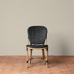 fota bistro side chair in black front