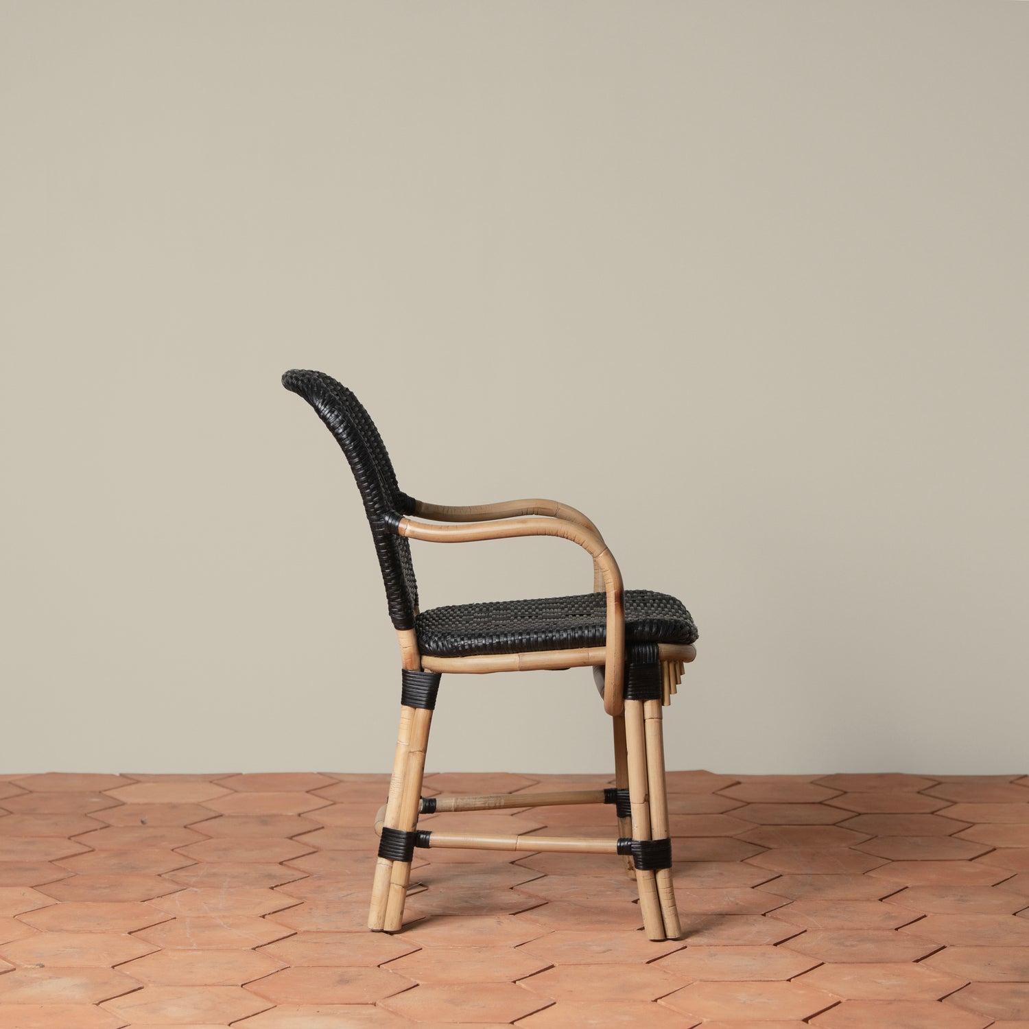 fota bistro chair in black side