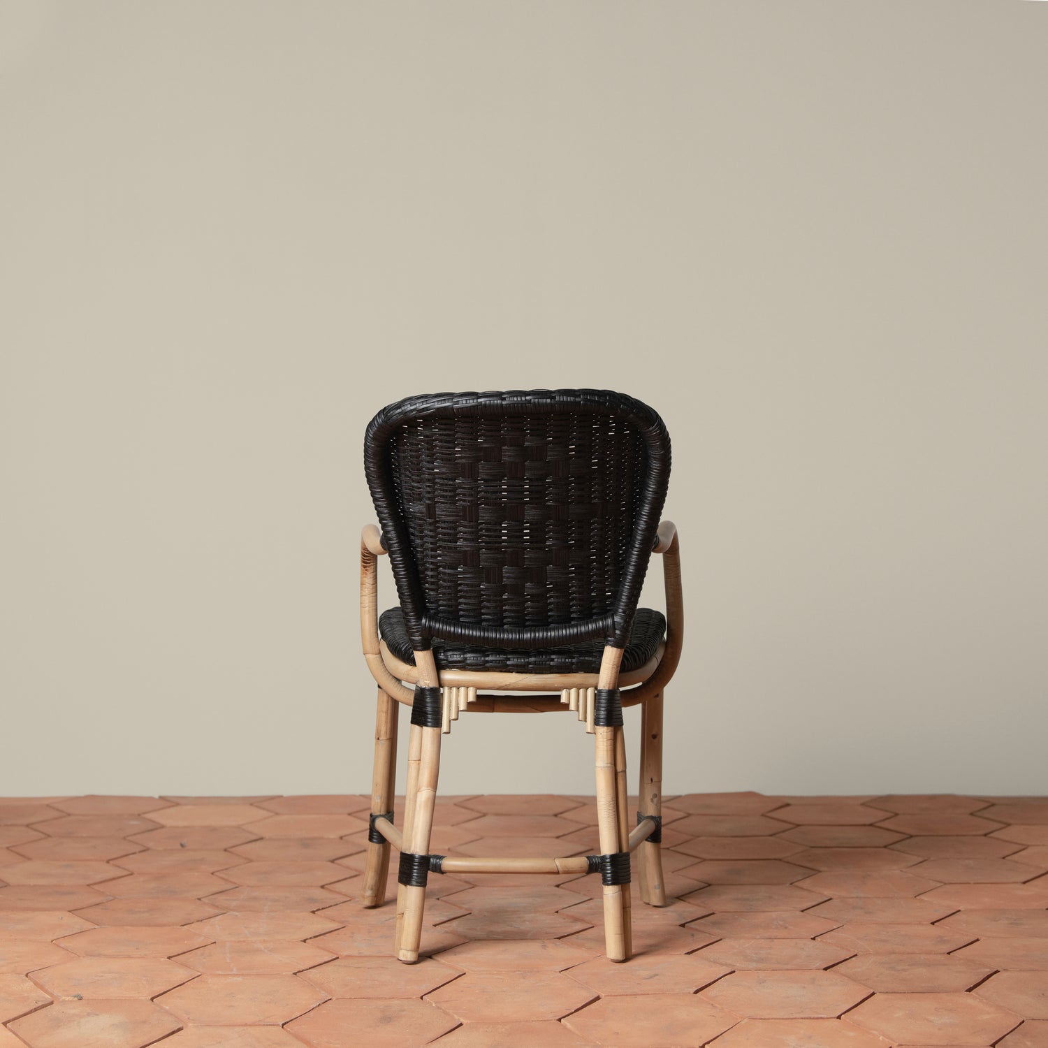 fota bistro chair in black back