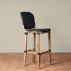fota bistro bar stool in black angle