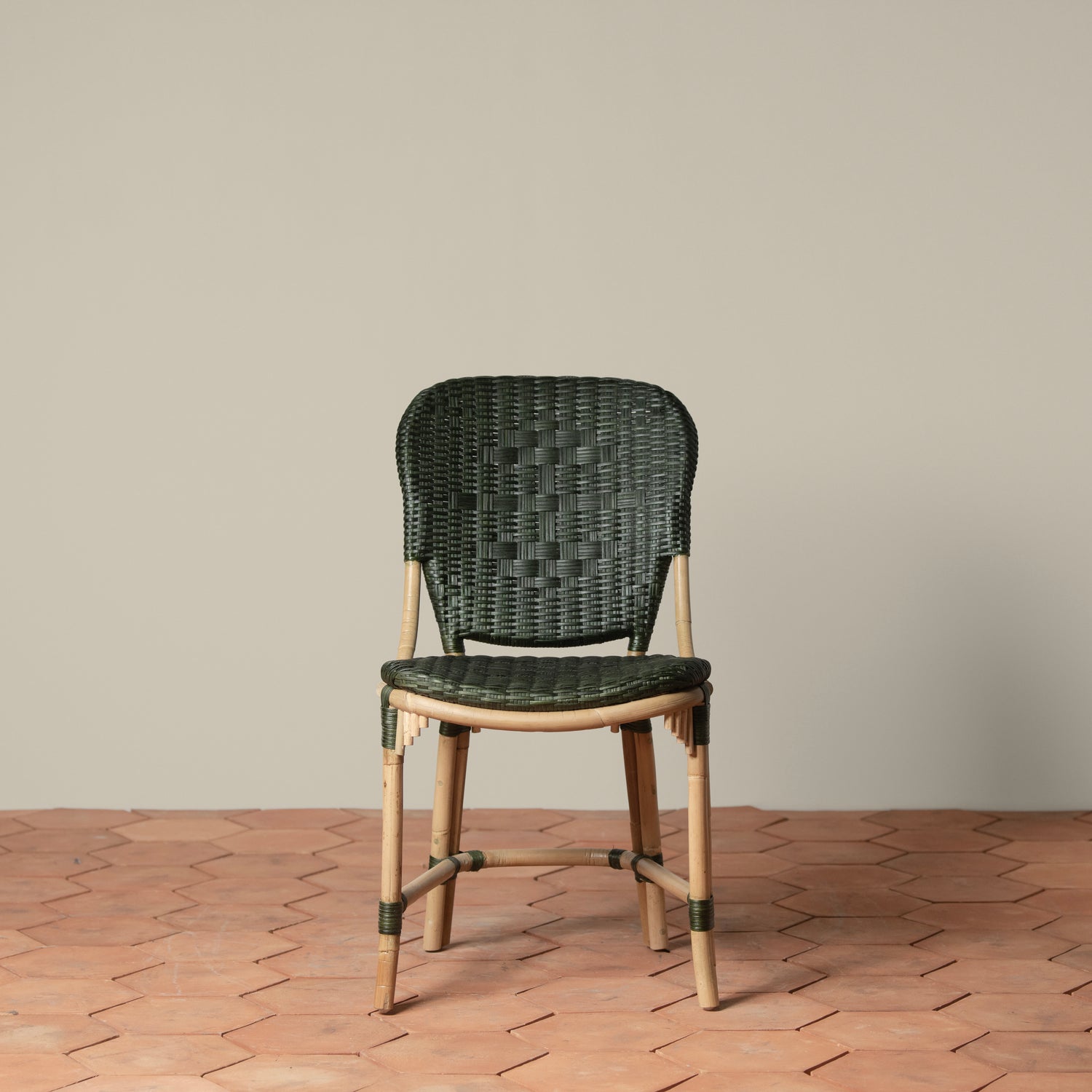 fota bistro side chair in green front