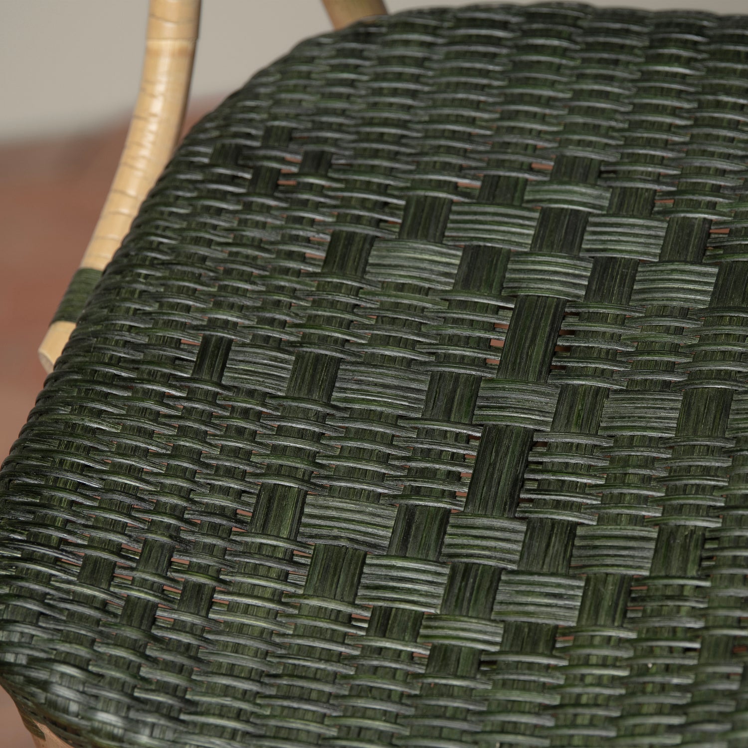 fota bistro side chair in green detail