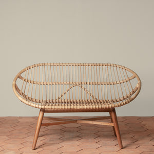 emile rattan bench front