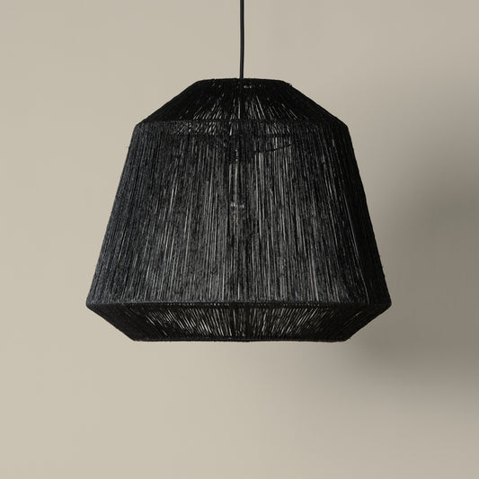 manhattan jute pendant in black front