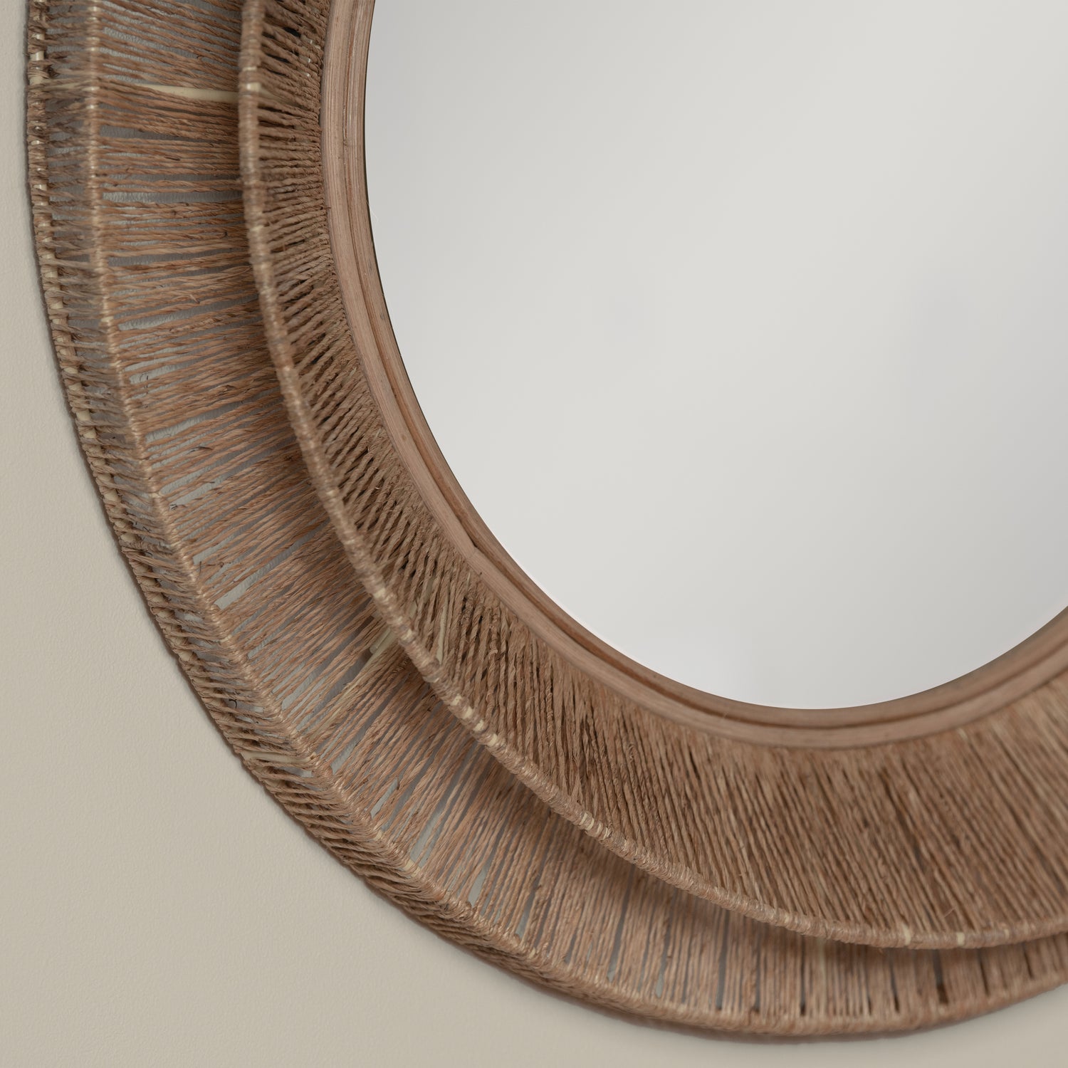 collins small jute mirror in natural detail
