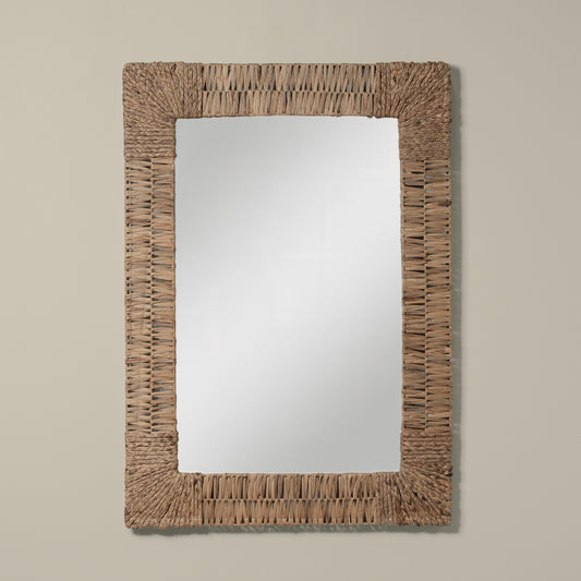 folha rectangular mirror in natural front