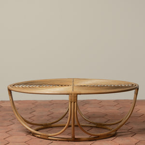 colette rattan coffee table front