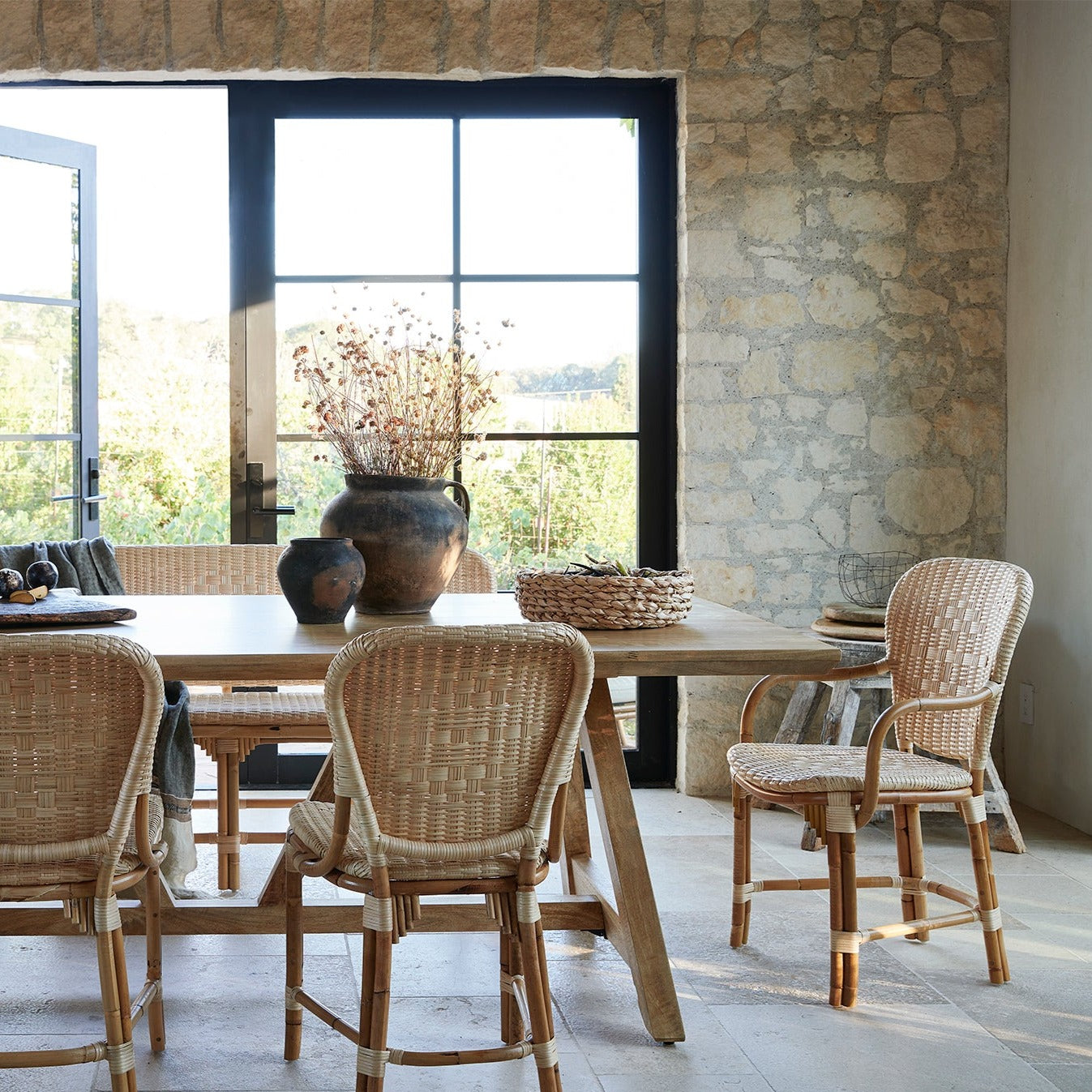 fota bistro chairs at dining table